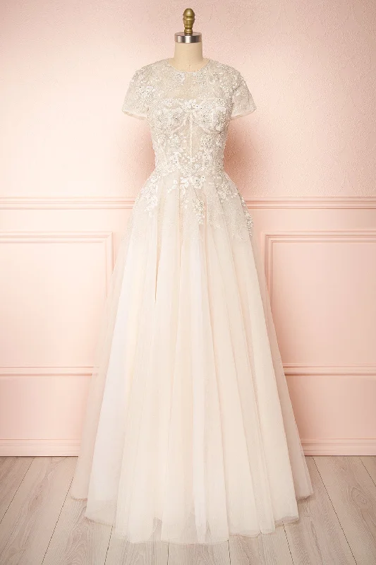 Amina | Embroidered A-Line Bridal Dress